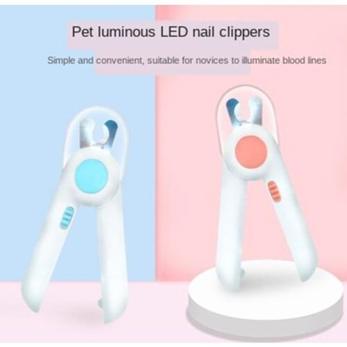 Pet Cat Dog Nail Clipper Cutter Trimmer With Led Light Sickle Stainless Steel Grooming Scissors Clippers Pet Claws Dog Supplies