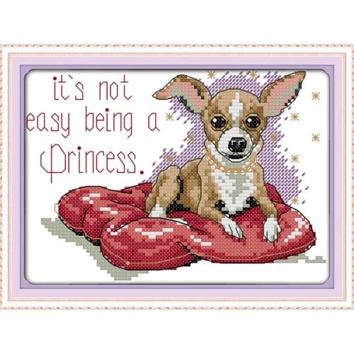 Its not easy being a princess Counted Cross Stitch Sets DIY 11CT 14CT Cross Stitch Kits Embroidery Needlework