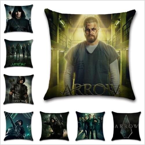 Arrow 7 season TV poster Oliver Queen Cushion Cover Decoration Home sofa chair seat kids bedroom gift friend present pillowcase