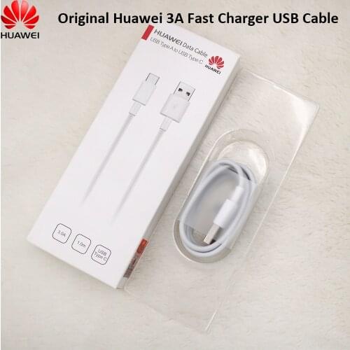 Original HUAWEI Fast Charger Cable 100CM 3A Type-C USB Data Cable For P9 P10 Plus P20 P30 Pro Nova Lite Honor 8 9 10 Note8 V8 V9