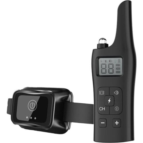 Rechargeable Dog Training Collar IP67 Waterproof Stop bark Dog Collar for Small Medium Large Dogs with Light LCD Display