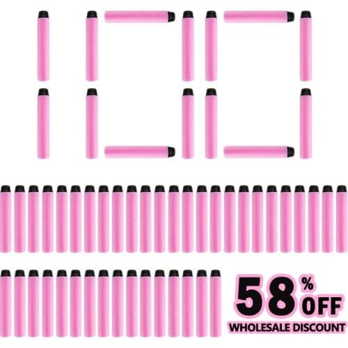 100PCS Foam Bullets For Nerf Icon Black Soft Hollow Hole Refill Darts Toy Gun Ammo for Nerf Series Blasters for Nerf Accessories