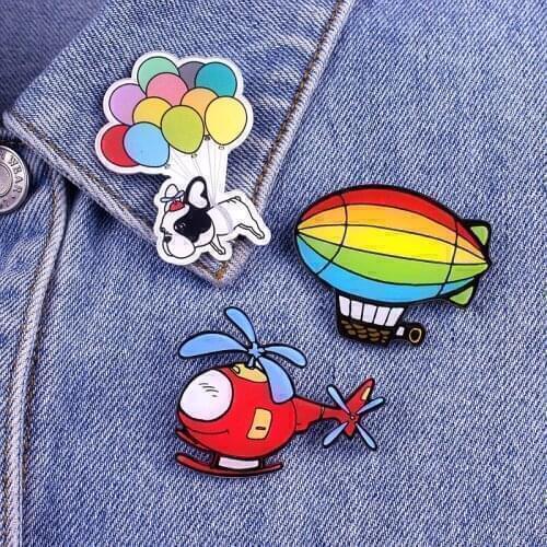 Rainbow Unicorn Pins Brooches Badges Cloth Backpack Bags Cute Pins Brooches Badge Hats Leather jackets Decoration Jeans Shirt