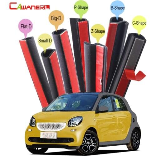 Cawanerl Whole Car Hood 4-Door Trunk Rubber Sealing Strip Kit Sound Control Seal Edge Trim Weatherstrip For Smart ForFour