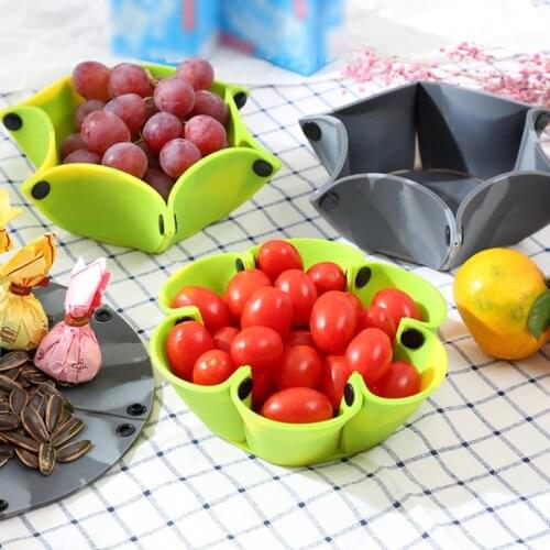 Silicone Folding Bowl for Adult Kid Food Container Travel Lunch Bento Box for Picnic Outdoor Folding Bowl Kitchen Tableware