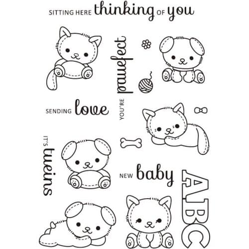 Dog Transparent Clear Silicone Stamp/Seal for DIY scrapbooking/photo album Decorative clear stamp A1094