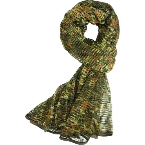 Tactical Scarf Camouflage Mesh Net Scarves Military Camo Scarfs Outdoor Sport Sniper Face Veil Wargame Camping Hunting Cycling