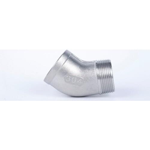 304 Stainless Steel 45 Degree Street Elbow, Male x Female BSPT Thread, 2-1/2" 3" 4"-Pipe Fitting