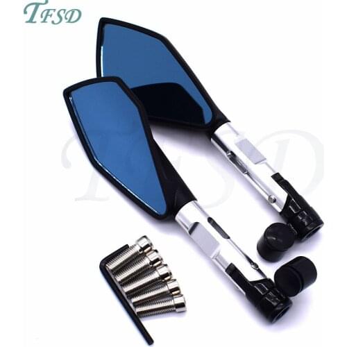 Universal 8mm 10mm Aluminum CNC Motorcycle Motorbike rearview back side rearview mirror colorful For Yamaha YZF750