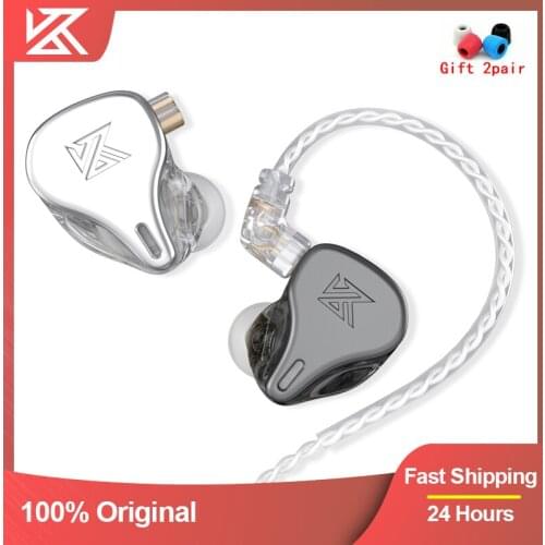 KZ DQ6 3DD In Ear Earphones HiFi Music Sports Headset With 2PIN Replaceable Silver-plated Cable KZ EDX ASX ZAX ZSX AS16 C12 V90S