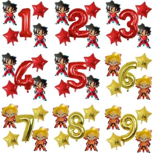 1set red gold Wukong Aluminum Film Balloon Combination Party Supplies kids 1 2 3 4 5 6 7 8 9 years old birthday supplies