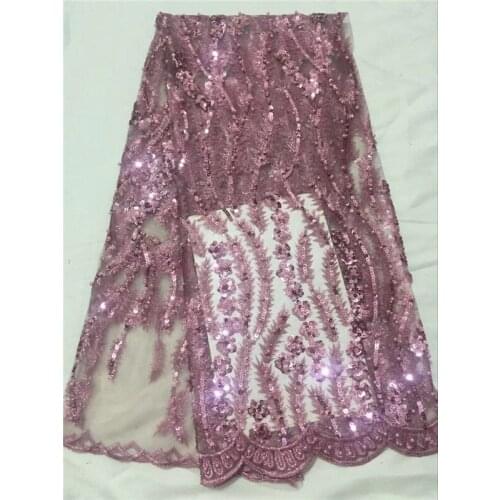 High Quality African Lace Fabric beads Sequins Tissu Indian Wedding Dress Fabric French Swiss Voile Mesh Tulle Lace Material