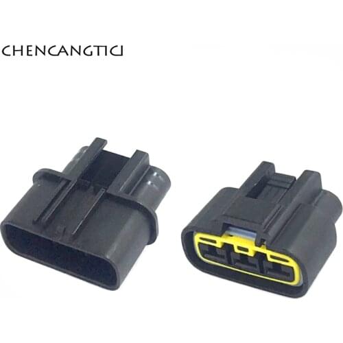 1 Set 3 Pin Left Slot Automotive Waterproof Electronic Fan Plug Male Female Connector For Car Changhe Changan DJ70320YB-6.3-21