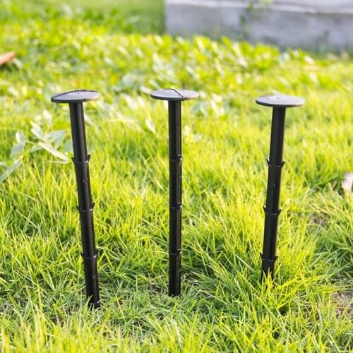 10pcs Black PP Mulch Shading Pest Control Garden Ground Nail Plastic Film Fixed Pegs Gardening Fixing Tools