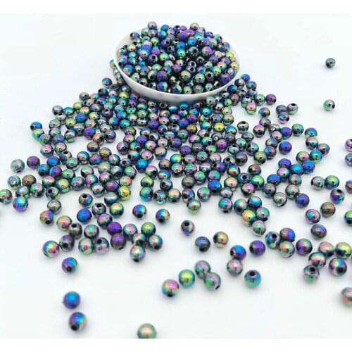 3mm/5mm AB Color Beads For or Jewelry Making BeautifulBeads Loose Spacer Bracelet&Necklaces&pendants DIY Beads Plating Acrylic