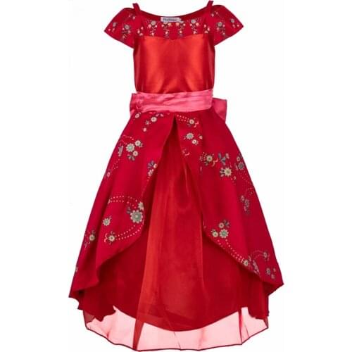 FindPitaya Big Girls New Favourite Latina From TV Elena Adventure Dress Classic Halloween Costumes