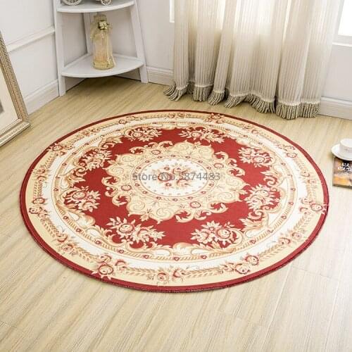 Modern Printed Round Carpet Cushion, Coffee Table Bedroom Hanging Basket Carpet Computer Chair Cushion Round Carpet Room Carpet