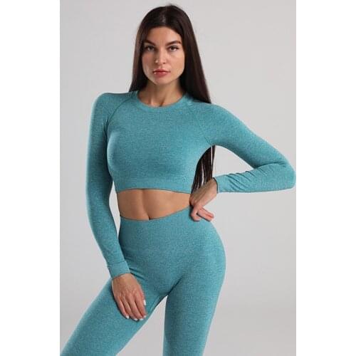 LANTECH Women Sports Suits Yoga Sets Gym Fitness Athletic Pants Sportswear Leggings Shirt Exercise Sports Active Tops Clothes