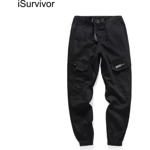 High Street Fashion Mens Jeans Casual Jogger Pants Big Pocket Cargo Pants Men Brand Classical Hip Hop Army Pants Big Size 28-46
