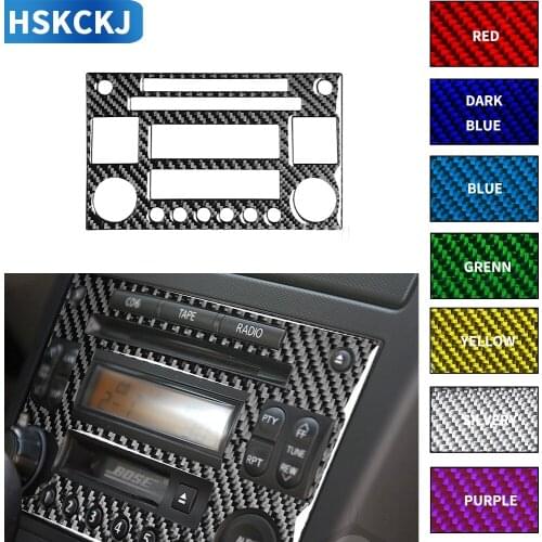For Nissan 350Z Z33 2003 2004 2005 2006 2007 2008 2009 Carbon Fiber Sticker Central Control CD FM Player Panel Car Accessories