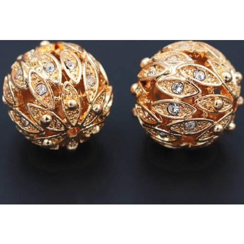 New Round Ball Spacer Beads Metal Connectors DIY Findings for African Ghana Ashanti Akan Mens Womens Wedding Jewelry Set