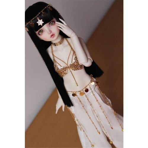 BJD Doll Clothing suitable for 1/3 1/4 Size Sexy White Sand Dress 9 Piece Exotics Dancing Girl Set Doll Accessories