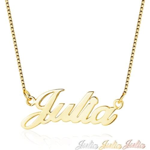 Personalized Russian Name Necklace 925 Sterling Silver Pendant Necklace Birthday Gift for Girlfriend Fine Jewelry(NE101640)