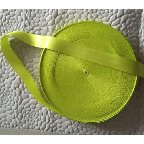 100 meters Roll Seat Belt Webbing Safety Strap Lime Color 48mm Wide 5 Bars