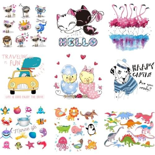 Iron-on Transfers for Clothing Patches for Clothes Cats Stickers Diy Cute Patch Flex Fusible Transfer Vinyl Adhesive Stripe C