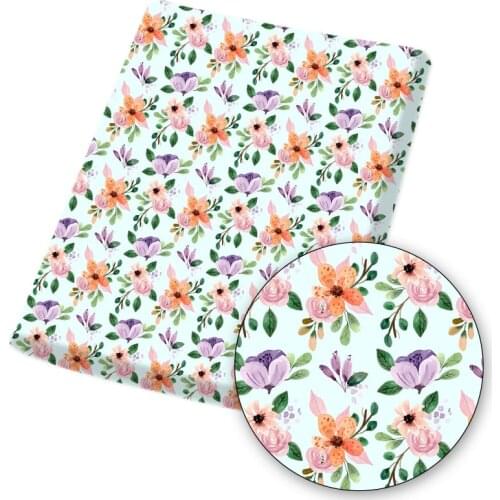 Fabric Polyester Cotton Cloth Sheets Vintage Shattered Flowers Print Breathable Mask Dress Making DIY Craft Material 45*145cm/pc