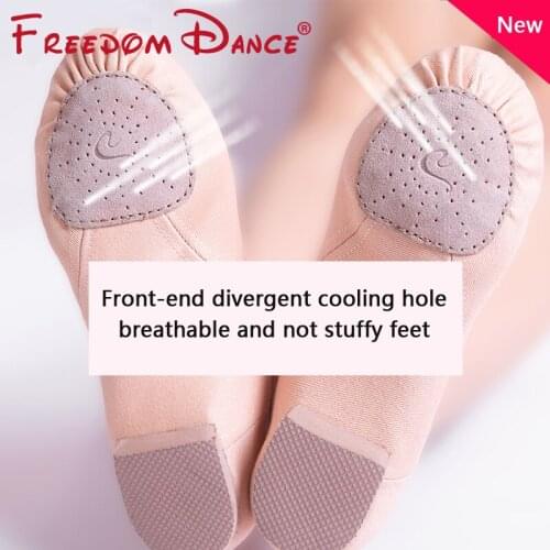 New Stretch Slip On Jazz Ballet Dance Shoes For Women Kids Exercise Shoe Soft Yoga Indoor Training Shoe Sneakers Pearl Powder