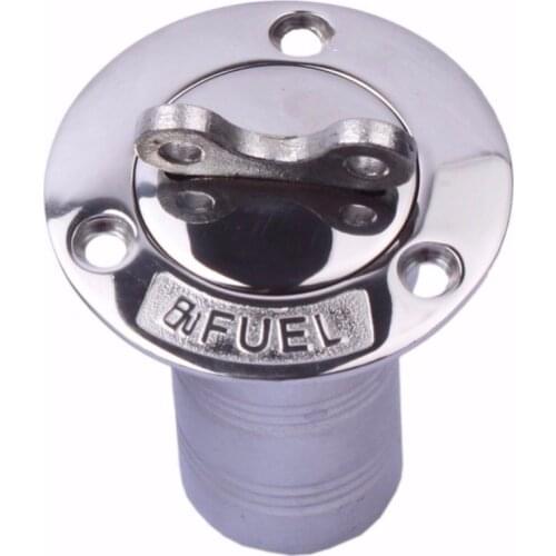 1.5"Stainless Steel Boat Deck Gas Fuel Filler with Key Cap Marine Fuel Fill Boat Parts Accessories