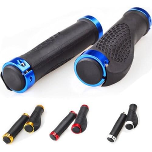 2018 new 1Pair MTB Cycling Skid-Proof Grips Anti-Skid Rubber Road Bicycle Grips Mountain Bike Lock On Bicycle Handlebars Grips