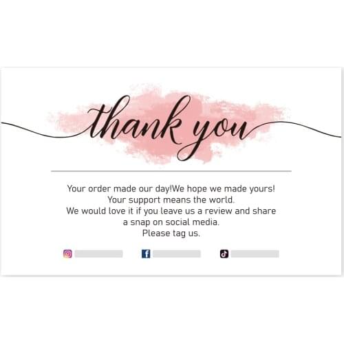 10-30pcs Thank You For Your Order Card Custom Write Your Business Card Small Business Gift Decoration Label Goods Follow Card