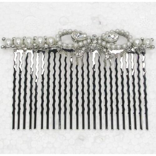 12pcs/lot Wholesale Crystal Rhinestone Flower Hair Comb for Bridal Wedding party Prom L101310
