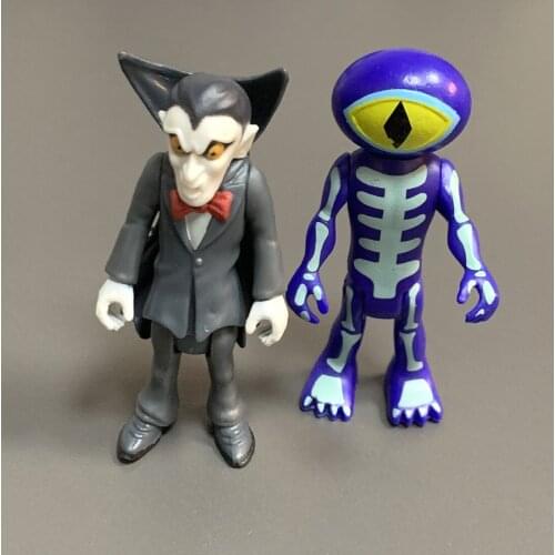 2.5inch. Scooby Mystery Minis Doo Haunted Dracula Vampire And Skeleton Man Villains Action Figures Movies Toys Kids Gift