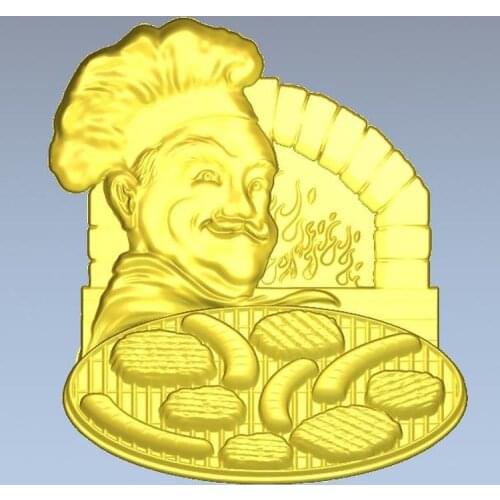 3D Model STL format relief for CNC machine Cooker