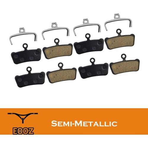 4 Pairs Bicycle Semi - Metallic Disc Brake Pad For SRAM Guide RSC / RS / R For Avid XO E7 E9 Trail 4 Pistions Hydraulic Brake