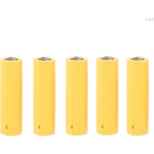 5Pcs AA AAA Size Dummy Fake Battery Setup Shell Placeholder Cylinder Conductor L29K