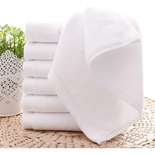 7PCS Towels Cotton White Superior Hotel Quality Soft Face Hand Towels 30X30cm