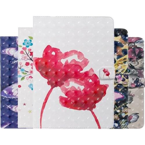 Tablet Case For Apple iPad 7th 10.2 2019 Smart Cover For iPad Pro 10.5 Air 3 2019 Beauty Flower Printed case +Film+Pen
