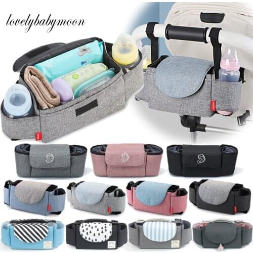 Baby Stroller Organizer Cup Holder Stroller Bag Baby Car Bag Trolley Bag Capacity Travel Accessories Nappy Mummy Diaper Bag