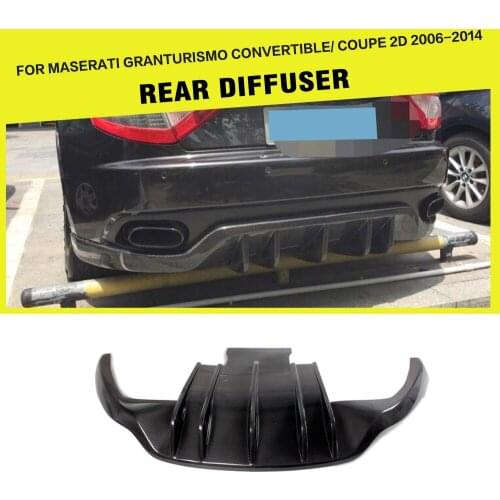 Carbon Fiber Rear Bumper Diffuser Lip Spoiler Bumper Guard for Maserati GranTurismo Convertible Coupe 2Door 2006 - 2014