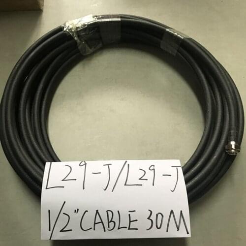 FMUSER 1/2'' RF Cable FM Antenna Feeder Cable Coaxial 30 Meters with L29-J L29-J Connector L29 Male -L29 Male Connector