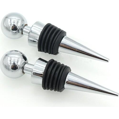 Flexible Silicone Wine Bottle Stoppers Beer Wine Plug Durable Stainless Steel Bottle Cover Kitchen Bar Wine Storage Tools