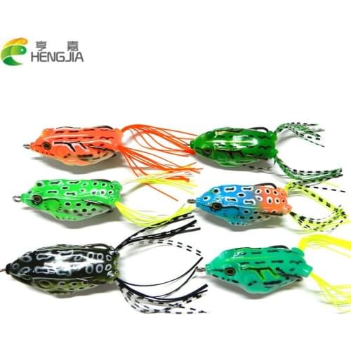 HENGJIA 6pcs 5.5cm 12.5g soft frog fishing lure salmon sneakhead pike carp trout perch catfish fishing bait pesca fishing tackle