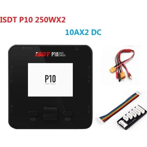 ISDT P10 250WX2 10AX2+460w Switching Power DC Dual Channel Charger for 1-6S Lipo Battery RC FPV Racing Drone RC Quadcopter