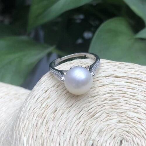 New Arrival 925 Sterling Silver Adjustable Ring Settings Findings Mountings Parts for Pearl Corals Jade Beads Stones Crystal