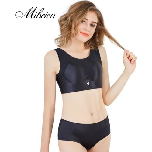 New style tube top seamless vest sleeping bra set 5-breasted buttons gather comfortably sports top Sports bra set