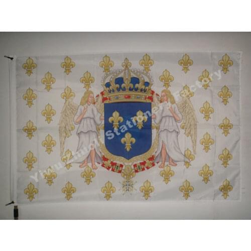 Royal Standard Of The Kingdom Of France 144X96cm (3x5FT) 120g 100D Polyester Double Stitched High Quality Banner Free Shipping
